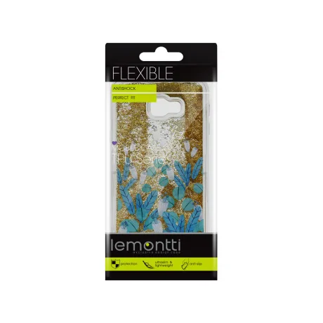 Carcasa Samsung Galaxy J4 Plus Lemontti Liquid Sand Blue Flowers