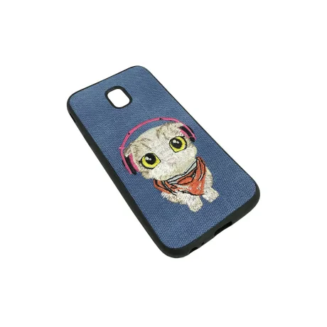 Carcasa Samsung Galaxy J5 (2017) Lemontti Embroidery Blue Puppy