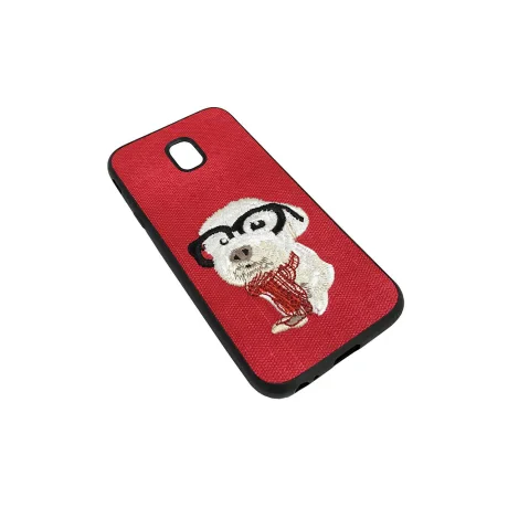 Carcasa Samsung Galaxy J5 (2017) Lemontti Embroidery Red Puppy