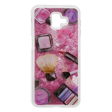 Carcasa Samsung Galaxy J6 Plus Lemontti Liquid Sand Makeup Glitter