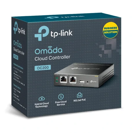 CONTROLLER TP-LINK wireless cloud controler, 2 x 10/100 LAN ports, 1 x USB 2.0, 1 x Mirco-USB, PoE 802.3af or Micro-USB Power Adapter "OC200"