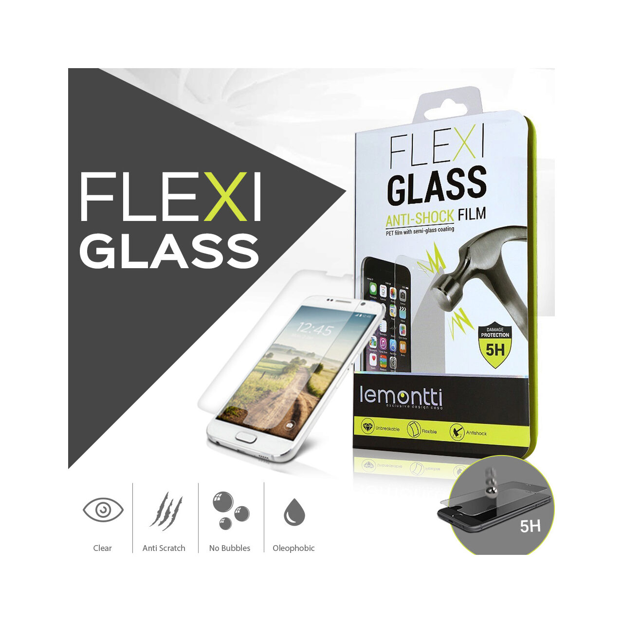Folie BlackBerry DTEK50 Lemontti Flexi-Glass (1 fata) thumb