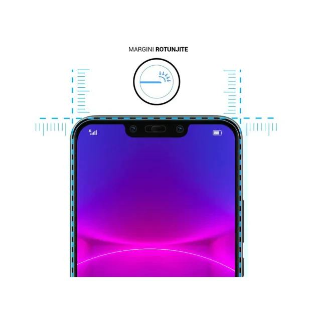 Folie Huawei Mate 20 Lite Lemontti Sticla Full Fit Black (1 fata, 9H, 0.33mm)