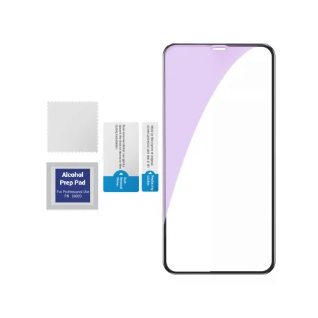 Folie iPhone 11 Pro Max / Xs Max Lemontti Sticla 3D Anti-BlueRay Black