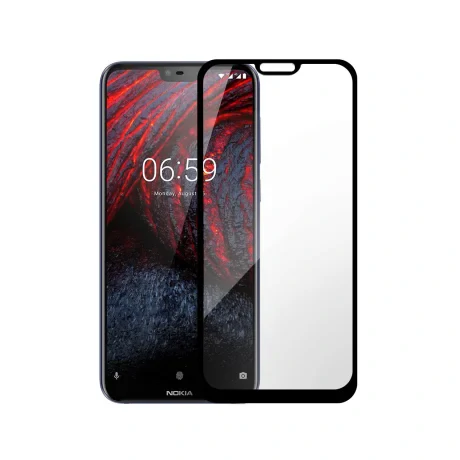 Folie Nokia 6.1 Plus (Nokia X6) Lemontti Sticla Full Fit Black (1 fata, 9H, 0.33mm)