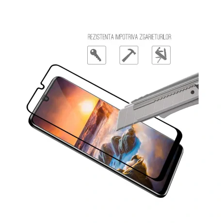 Folie Samsung Galaxy A40 Lemontti Sticla Full Glue Negru