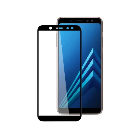 Folie Samsung Galaxy A6 Plus (2018) Lemontti Sticla Full Fit Black