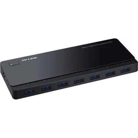 HUB extern TP-LINK, porturi USB: USB 3.0 x 7, Fast Charging Port x 2, conectare prin USB 3.0, alimentare retea 220 V, cablu 1 m, negru &quot;UH720&quot;