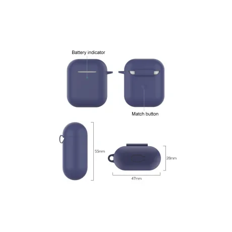 Husa Airpods Lemontti Protective Case Gray Blue