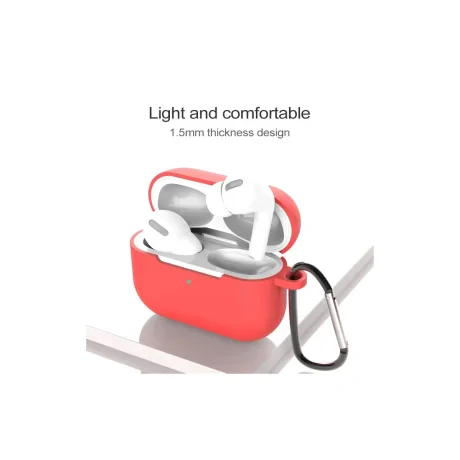 Husa Airpods Pro Lemontti Silicone Cover Red