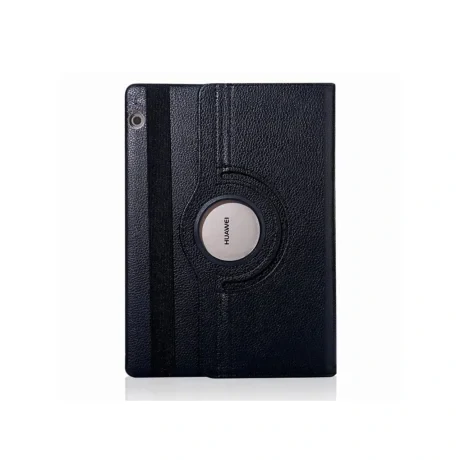 Husa Huawei MediaPad T5 Tableta Huawei MediaPad T5 10.1 inch Lemontti Litchi Flip Leather Case Black