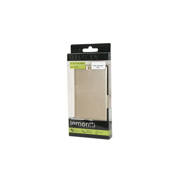 Husa Huawei P20 Lemontti Book Elegant Auriu