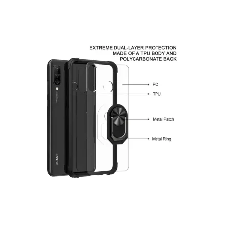 Husa Huawei P30 Lite Lemontti Acrylic Protective Case Blue