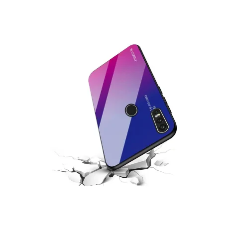 Husa Huawei P30 Lite Lemontti Gradient Glass Bleumarin