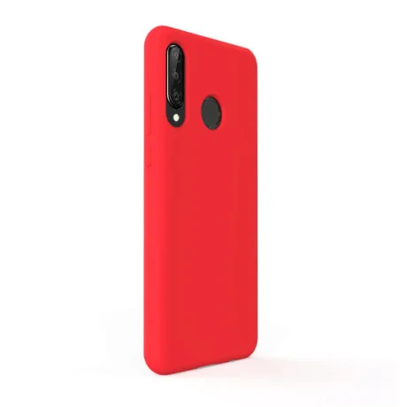 Husa  Huawei P30 Lite Lemontti Liquid Silicon Red