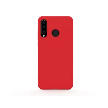 Husa  Huawei P30 Lite Lemontti Liquid Silicon Red
