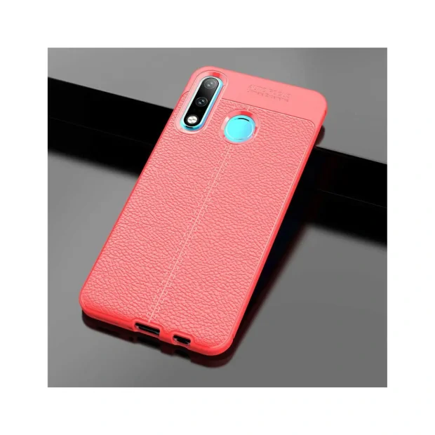 Husa Huawei P30 Lite Lemontti Litchi Red