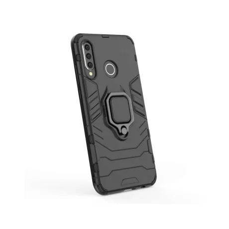 Husa Huawei P30 Lite Lemontti Ring Armor Kickstand Negru
