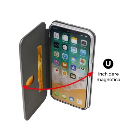 Husa Huawei P40 Lite Lemontti Book Velo Negru