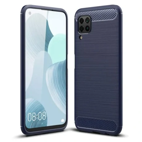 Husa Huawei P40 Lite Lemontti Carbon Case Flexible Albastru
