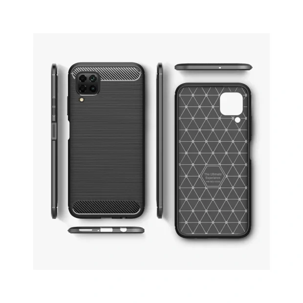 Husa Huawei P40 Lite Lemontti Carbon Case Flexible Negru