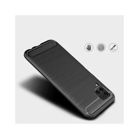 Husa Huawei P40 Lite Lemontti Carbon Case Flexible Negru