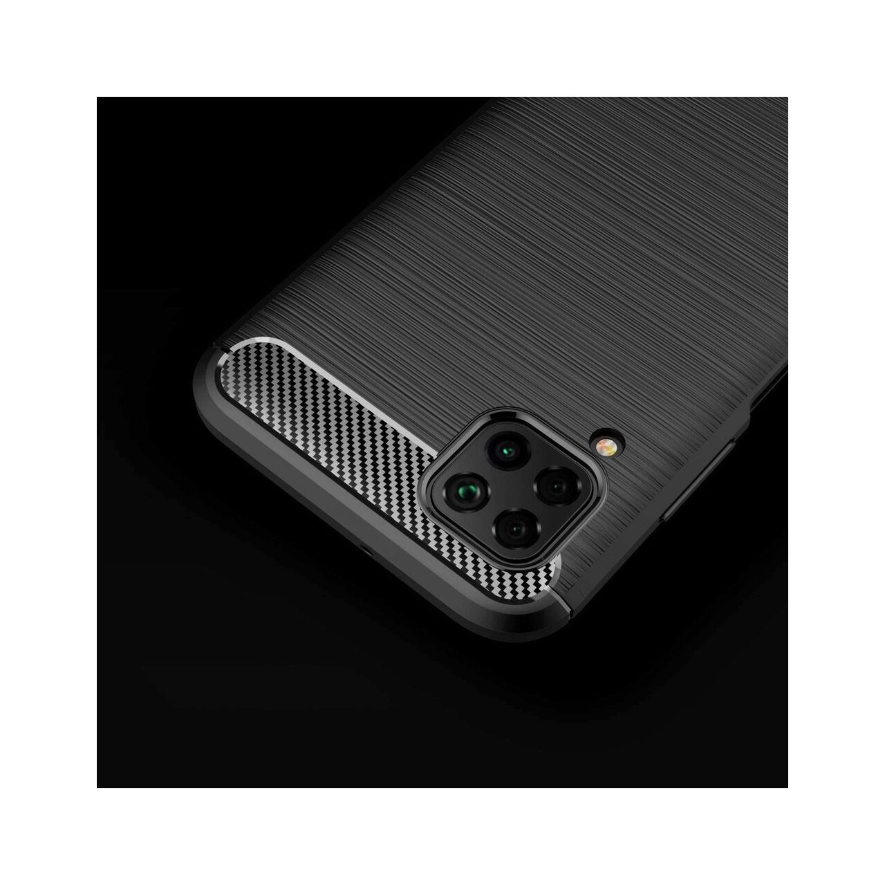 Husa Huawei P40 Lite Lemontti Carbon Case Flexible Negru thumb