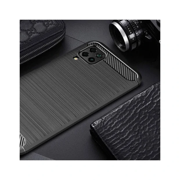 Husa Huawei P40 Lite Lemontti Carbon Case Flexible Negru