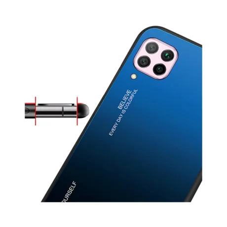 Husa Huawei P40 Lite Lemontti Gradient Glass Roz-Mov