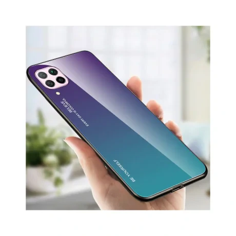 Husa Huawei P40 Lite Lemontti Gradient Glass Verde-Mov