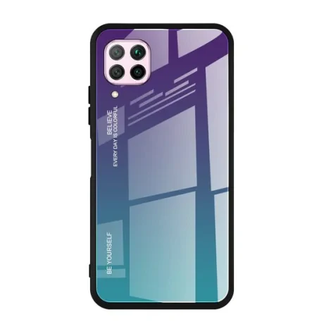 Husa Huawei P40 Lite Lemontti Gradient Glass Verde-Mov