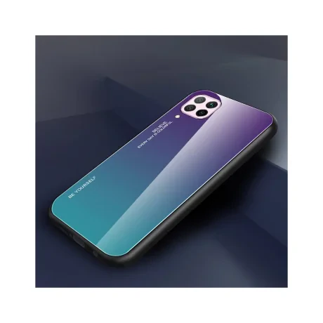 Husa Huawei P40 Lite Lemontti Gradient Glass Verde-Mov