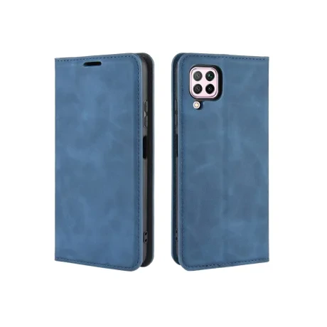 Husa Huawei P40 Lite Lemontti Leather Case Magnetic Dark Blue