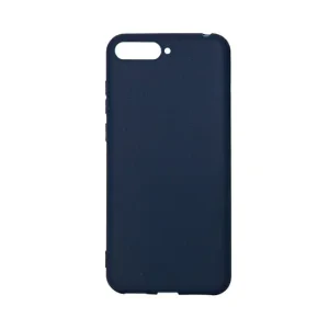 Husa Huawei Y6 2018 Lemontti Silicon Silky Albastru Inchis
