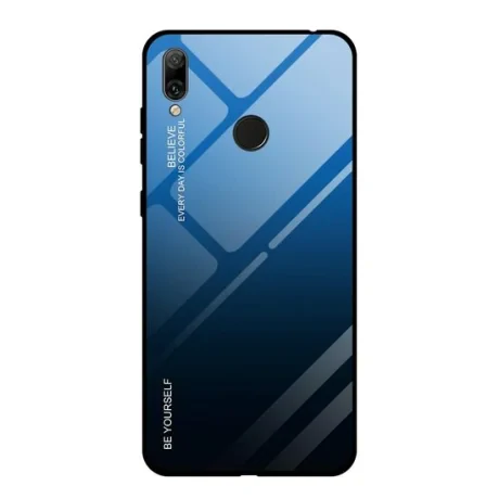 Husa Huawei Y7 2019 Lemontti Gradient Color Glass Blue