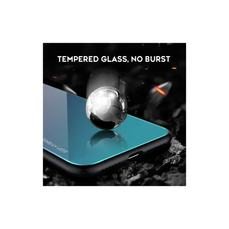 Husa Huawei Y7 2019 Lemontti Gradient Color Glass Blue