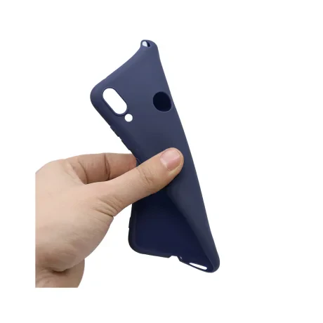 Husa Huawei Y7 2019 Lemontti Silicon Silky Albastru Inchis