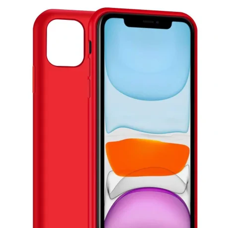 Husa iPhone 11 Lemontti Liquid Silicon Red