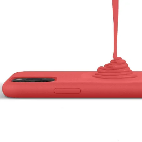 Husa iPhone 11 Lemontti Liquid Silicon Red