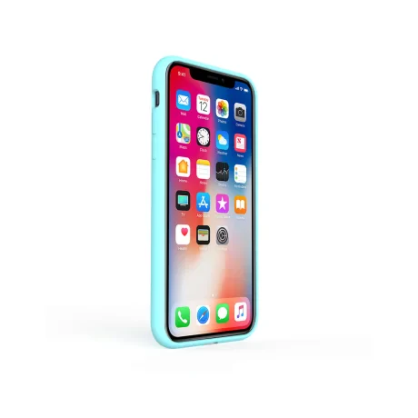 Husa iPhone 11 Lemontti Liquid Silicon Tiffany Blue