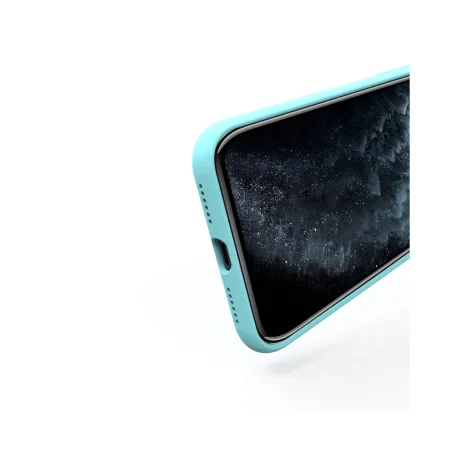 Husa iPhone 11 Lemontti Liquid Silicon Tiffany Blue