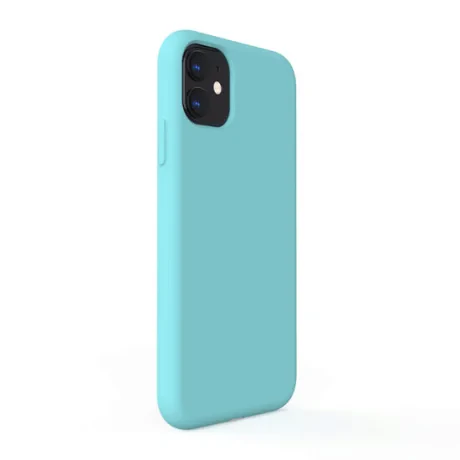 Husa iPhone 11 Lemontti Liquid Silicon Tiffany Blue