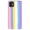 Husa iPhone 11 Lemontti Silicon Rainbow Pink