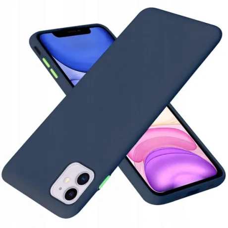 Husa iPhone 11 Lemontti Solid Silicone Albastru