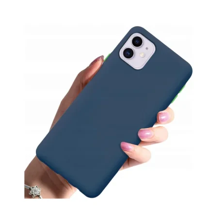 Husa iPhone 11 Lemontti Solid Silicone Albastru