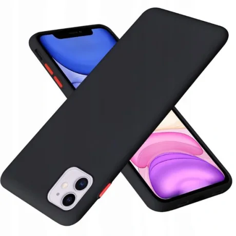 Husa iPhone 11 Lemontti Solid Silicone Negru