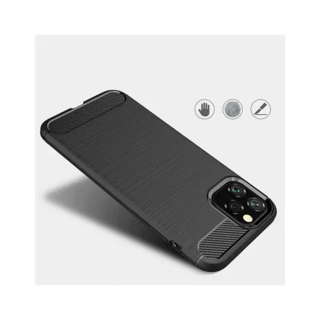 Husa iPhone 11 Pro Lemontti Carbon Negru