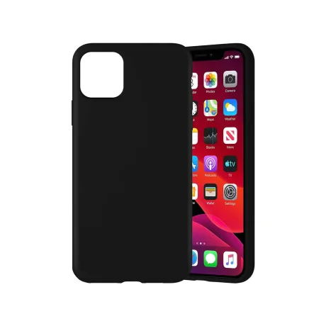 Husa iPhone 11 Pro Lemontti Liquid Silicon Black