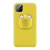 Husa iPhone 11 Pro Lemontti Liquid Silicone with Apple AirPods Case Yellow