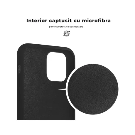 Husa iPhone 11 Pro Max Lemontti Liquid Silicon Black